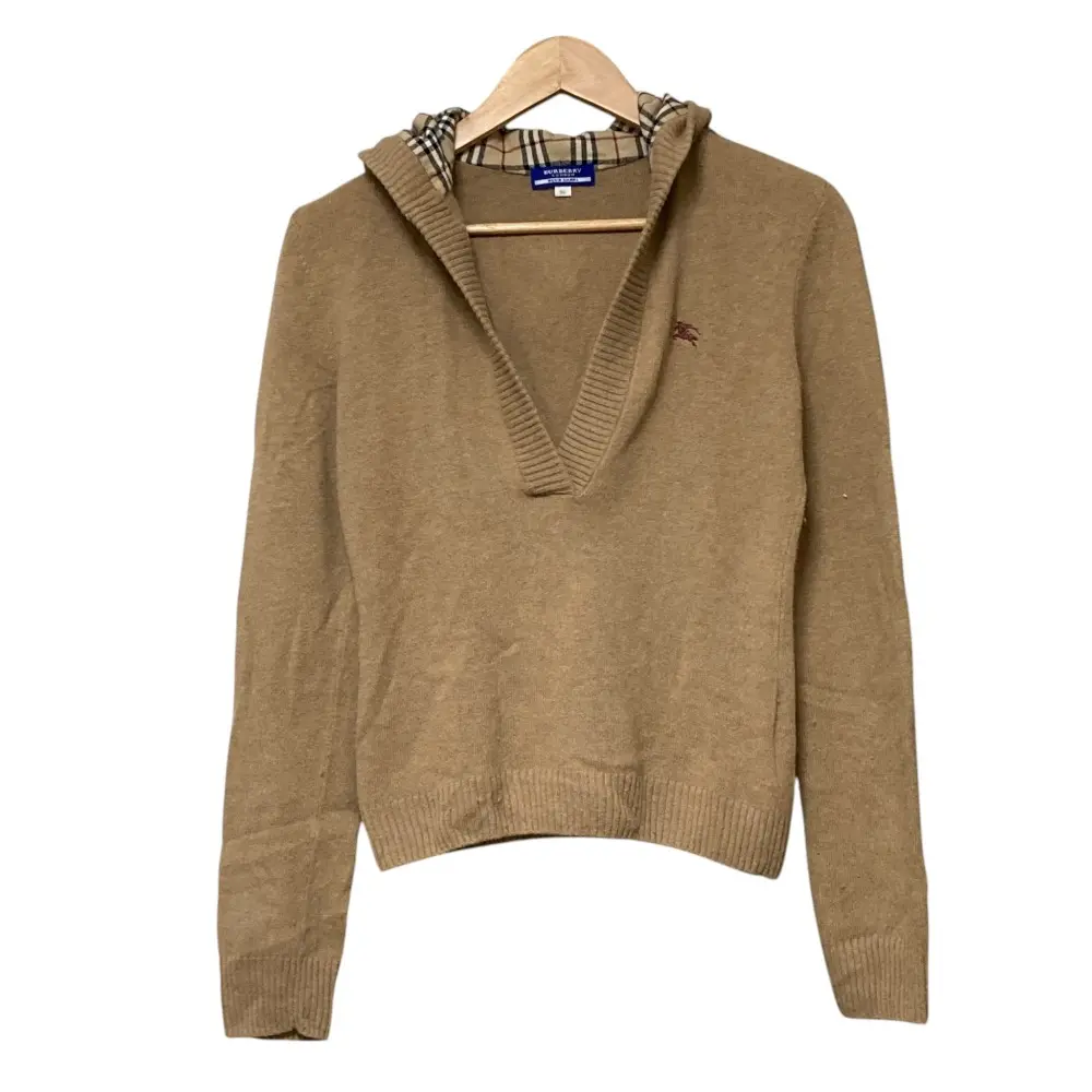 BURBERRY BLUE LABEL バーバリーブルーレーベル ニットパーカー サイズ38 ベージュ