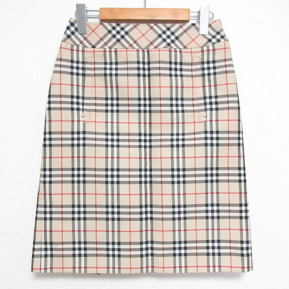 BURBERRY BLUE LABEL バーバリー ブルーレーベル ノバチェック スカート サイズ38 ベージュ