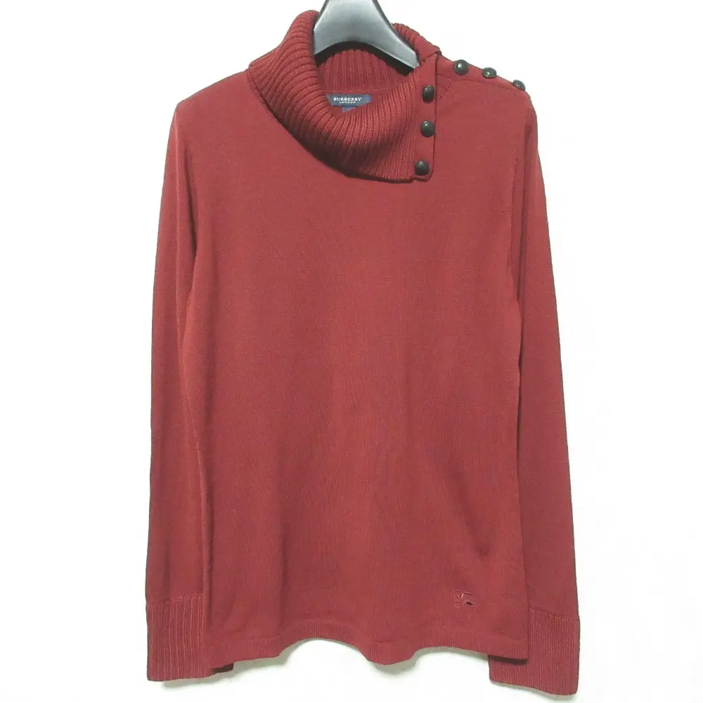 BURBERRY LONDON バーバリーロンドン タートルネック ニット カットソー セーター 2 ボルドー