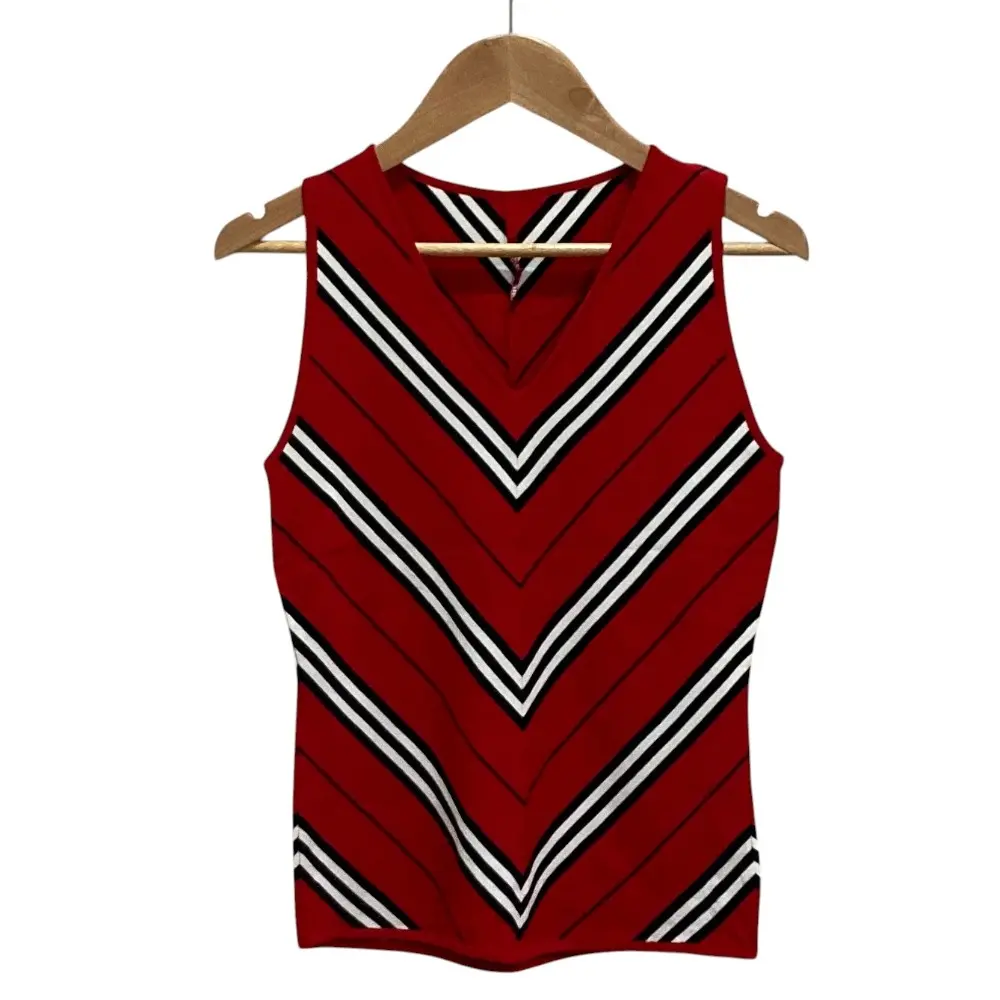 BURBERRY LONDON バーバリーロンドン タンクトップ ノースリーブニットカットソー 1 レッド