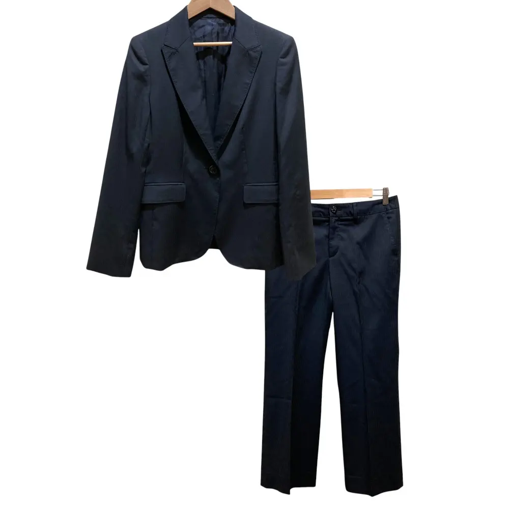 BURBERRY LONDON バーバリーロンドン シャドーストライプ テーラードジャケット スラックスパンツ スーツ SIZE40 ブラック