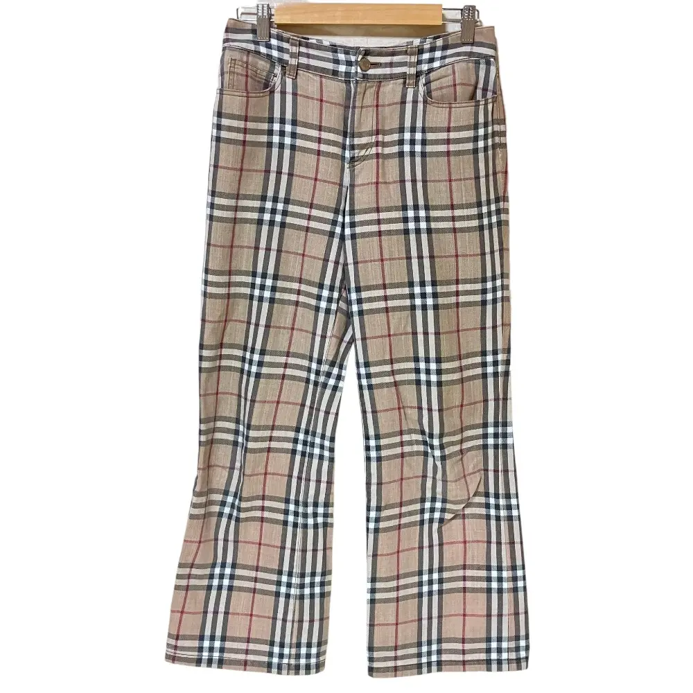 BURBERRY LONDON バーバリー ロンドン ノバチェック ストレッチ チノパンツ 40 ベージュ