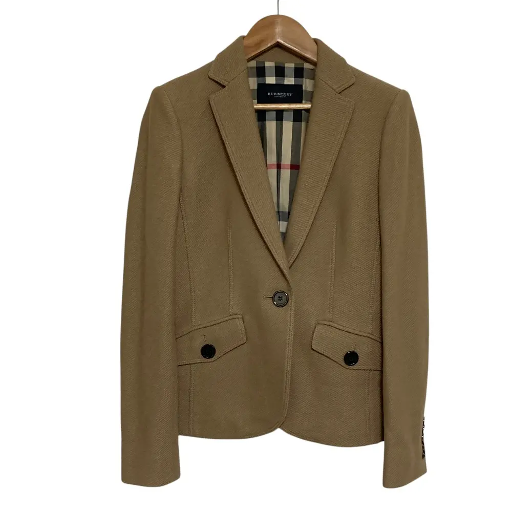 BURBERRY LONDON バーバリーロンドン 裏地ノバチェック シングル テーラードジャケット サイズ36 ベージュ