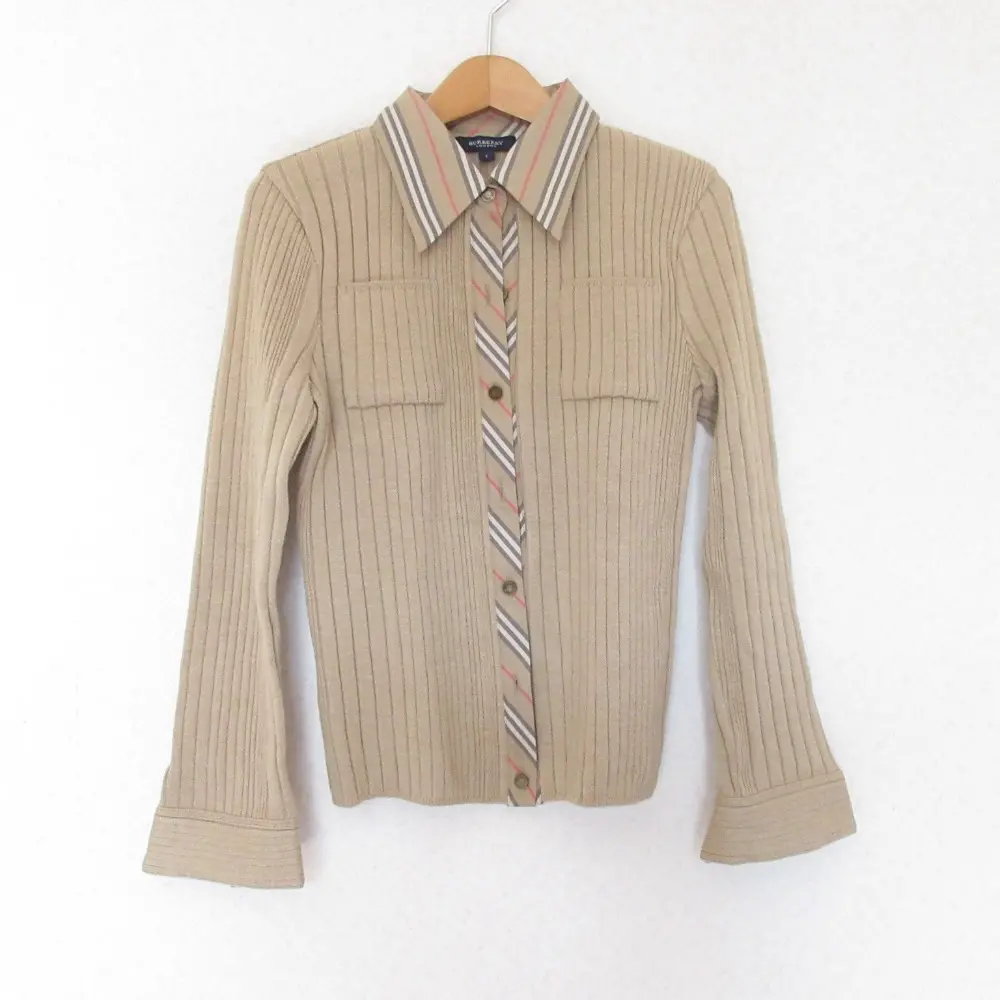 BURBERRY バーバリーロンドン ノバチェック ニットシャツ セーター 1 ベージュ