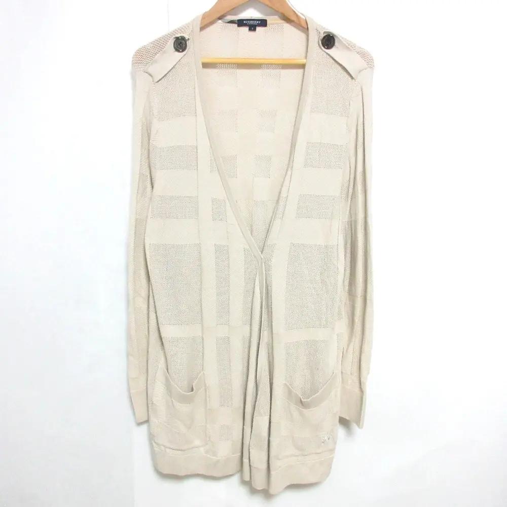 BURBERRY LONDON バーバリーロンドン メッシュチェック カーディガン 5 ベージュ