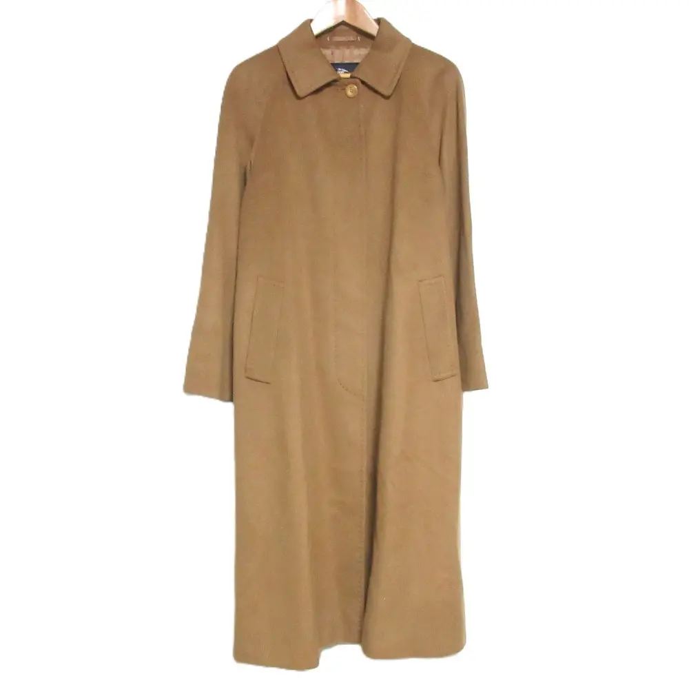 BURBERRY LONDON バーバリーロンドン カシミヤ100％ 比翼ボタン ステンカラー ロングコート 11 キャメル ブラウン