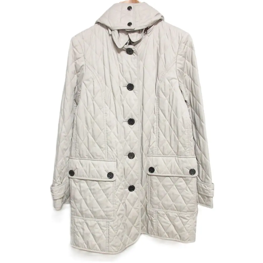 BURBERRY LONDON バーバリーロンドン 裏地ノバチェック フード2way キルティングコート 中綿コート 42 ベージュ