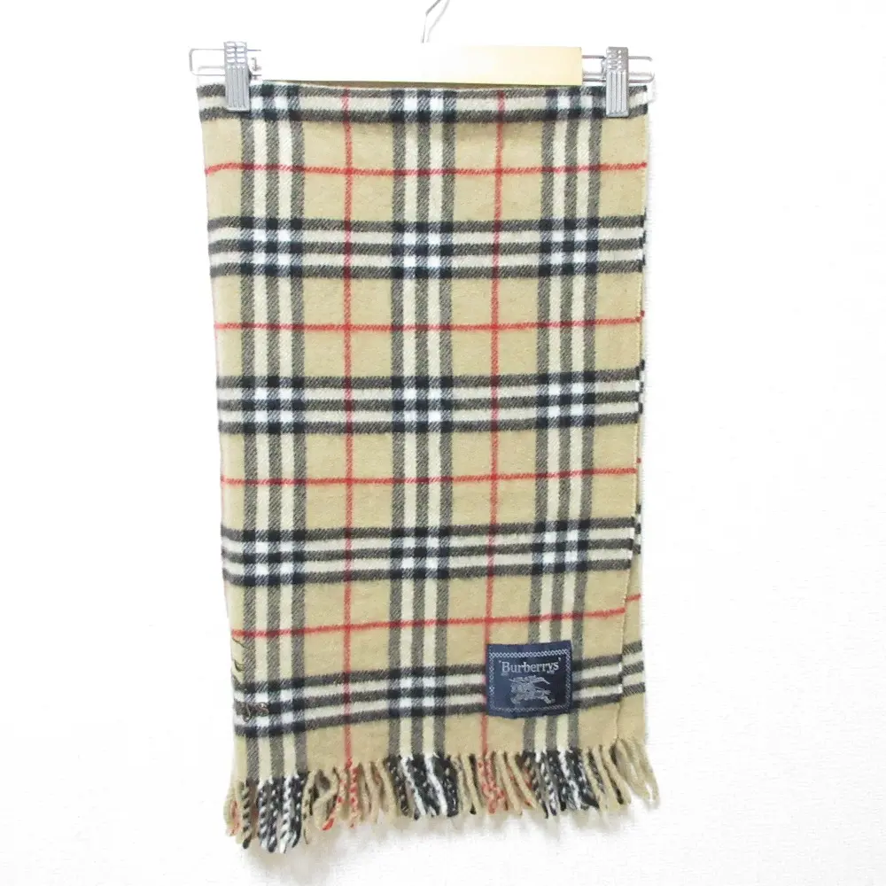 BURBERRY’S バーバリーズ ノバチェック柄 ウール フリンジ マフラー ベージュ