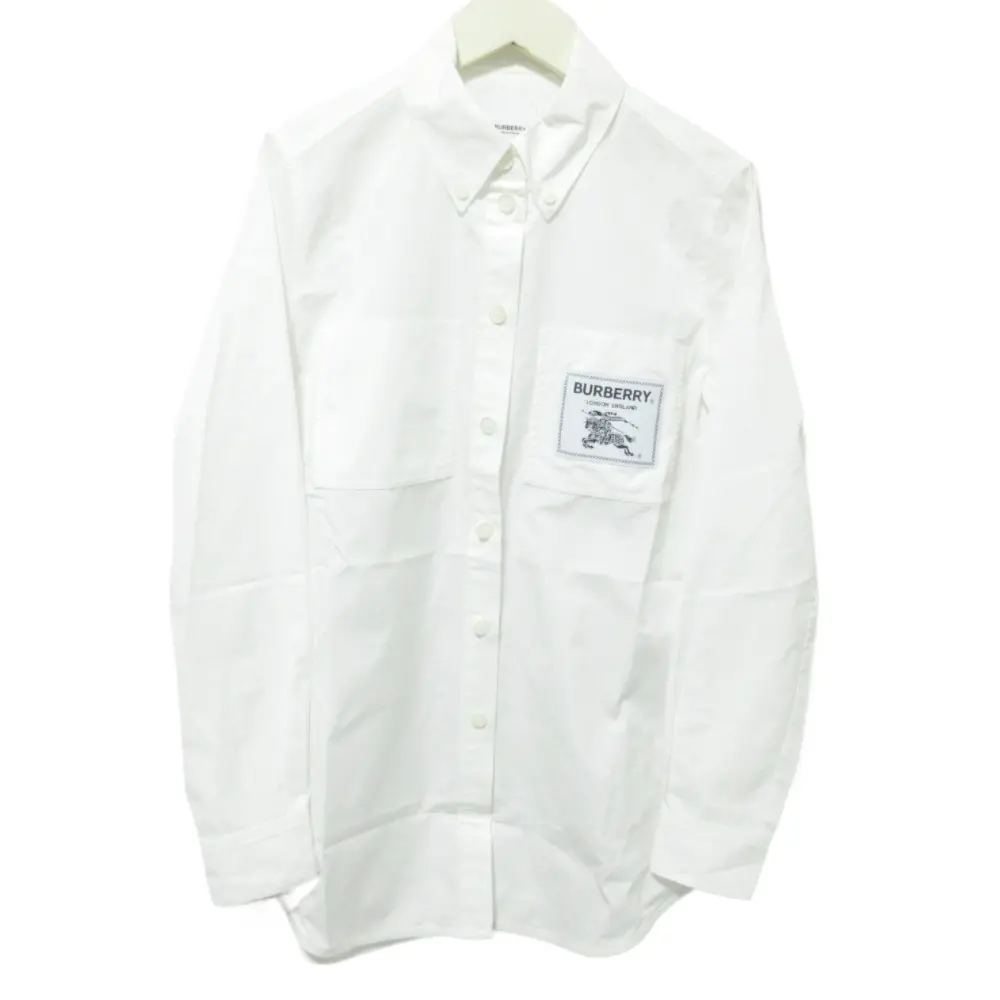 クリーニング済 BURBERRY バーバリー Prorsum Label 長袖 BD ボタンダウンシャツ IT36サイズ ホワイト