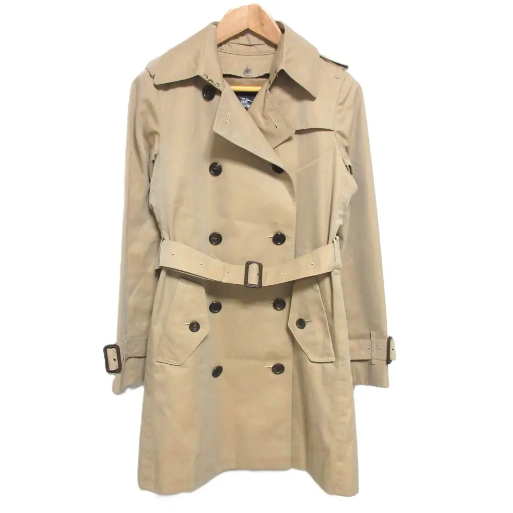 BURBERRY LONDON バーバリーロンドン ウールライナー付き 裏地ノバチェック柄 ベルト付き トレンチコート 34 ベージュ