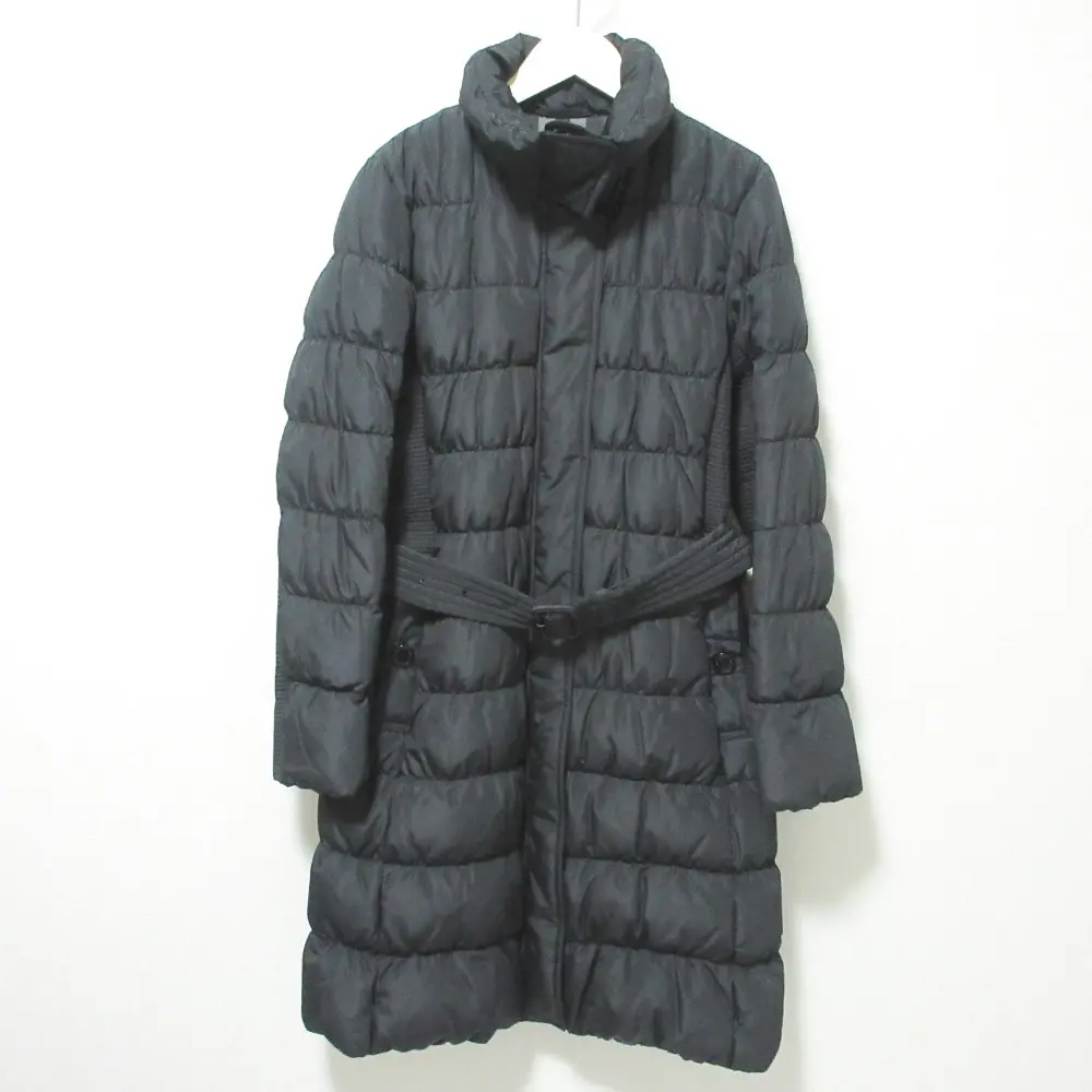 BURBERRY バーバリーロンドン 裏地ノバチェック柄 ベルテッド ダウンコート 38 ブラック