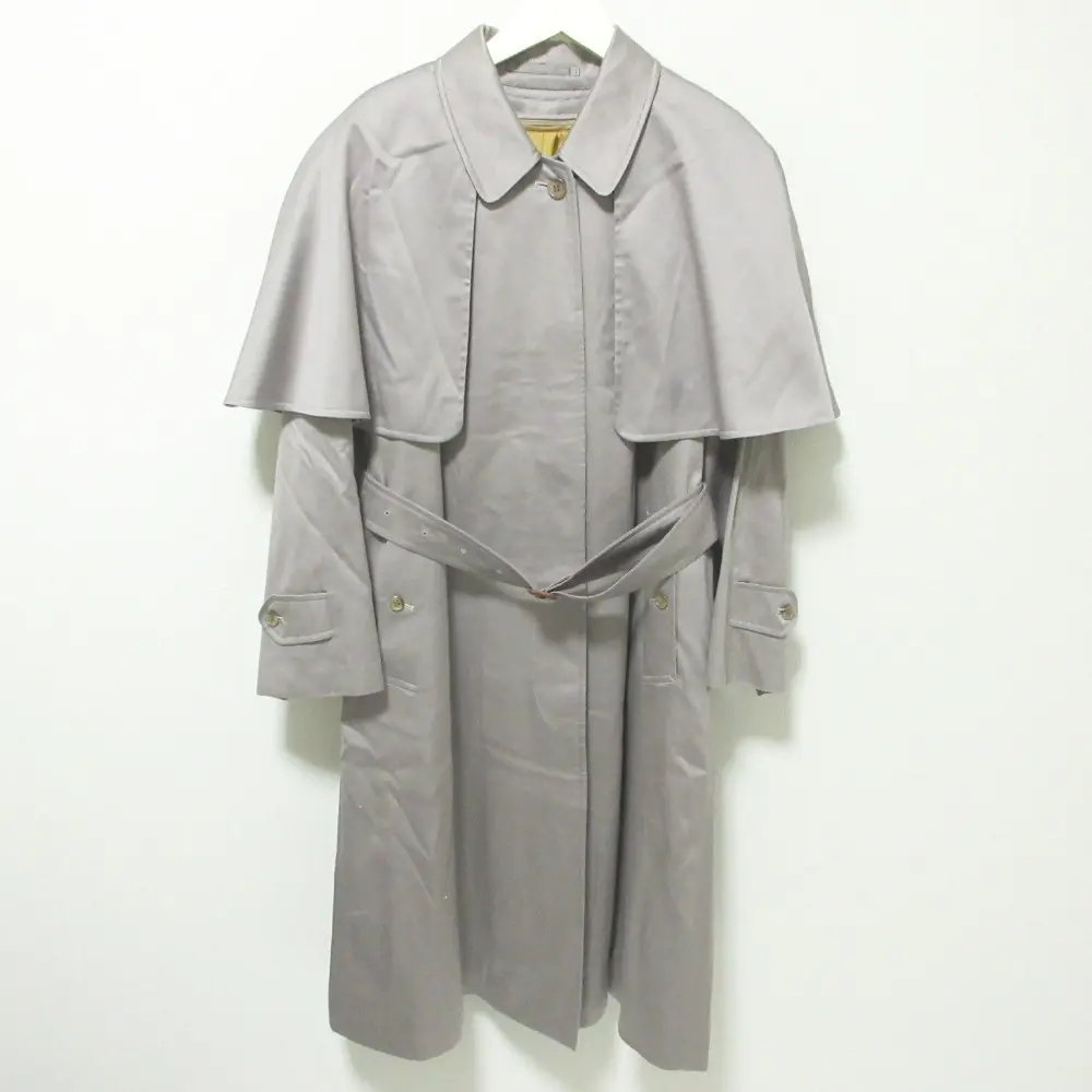 BURBERRY’S バーバリーズ ヴィンテージ 裏地チェック柄 ライナー付き ケープ2WAY トレンチコート 7AR グレー