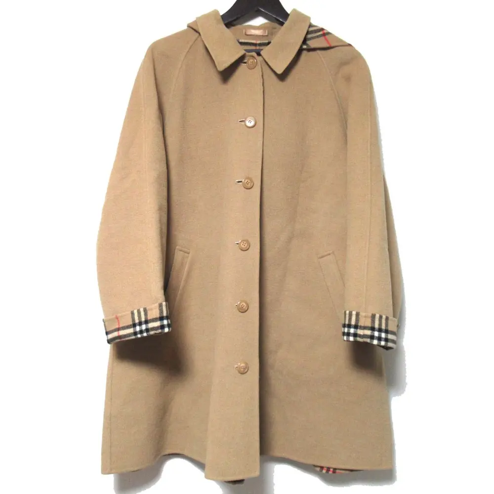 BURBERRYS バーバリーズ ヴィンテージ 裏地ノバチェック カシミヤブレンド フーディー リバーコート 11ARサイズ ベージュ 