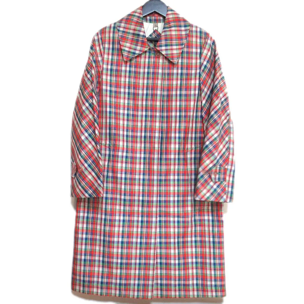 BURBERRY バーバリー チェック柄 シルク ステンカラーコート IT38サイズ 170/80A マルチカラー
