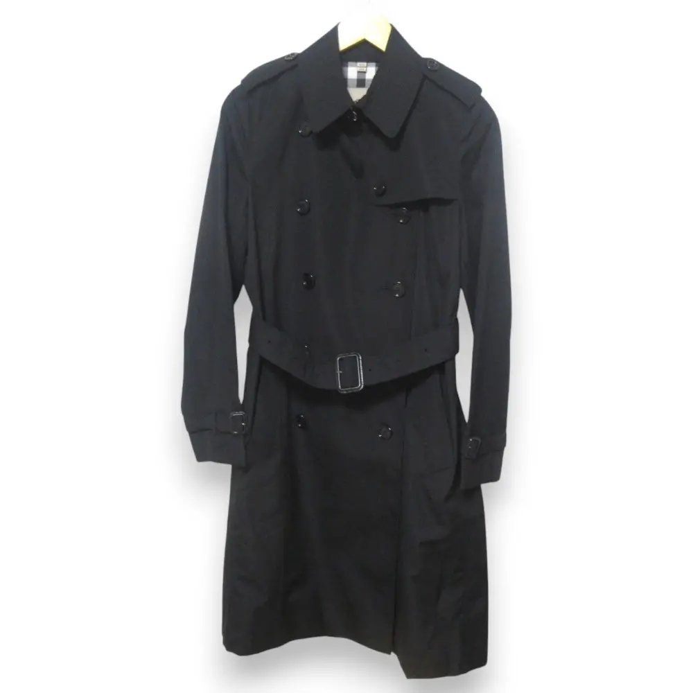 BURBERRY バーバリー 裏地ノバチェック ベルト付き トレンチコート I42 ブラック
