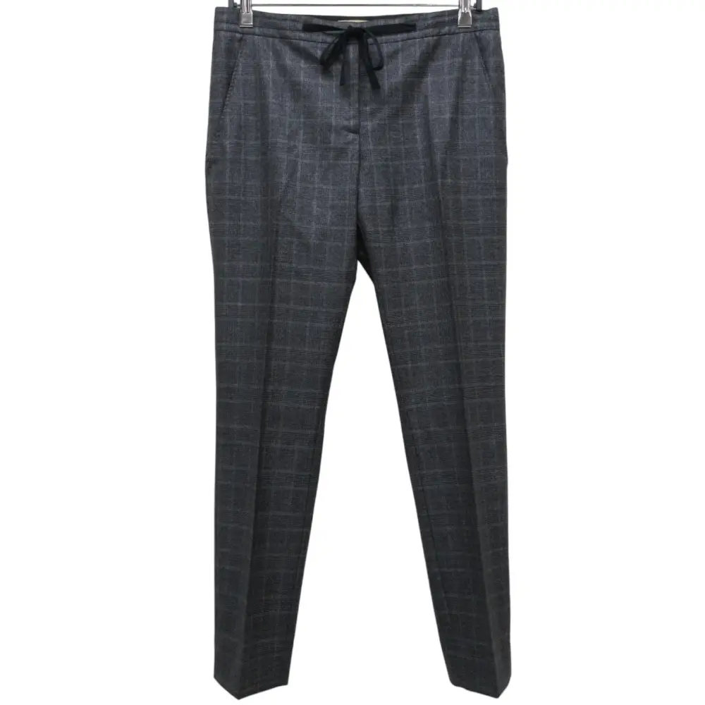 BURBERRY バーバリーグレンチェック ウール テーパードパンツ IT40 グレー