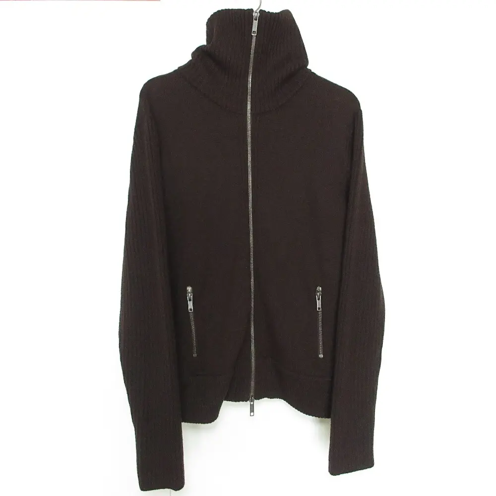 BURBERRY LONDON バーバリーロンドン ノバチェック ライナー付き ジップアップ ニット ブルゾン ジャケット 5 ブラウン