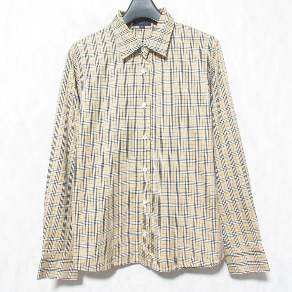 BURBERRY GOLF バーバリーゴルフ ノバチェック 長袖 シャツ BGW06-320-50 M ベージュ
