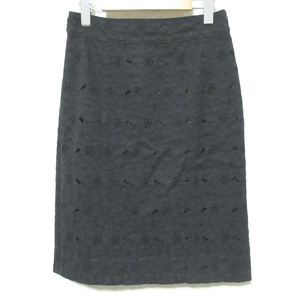 BURBERRY LONDON バーバリーロンドン レーススカート B1S11-752-09 40 ブラック