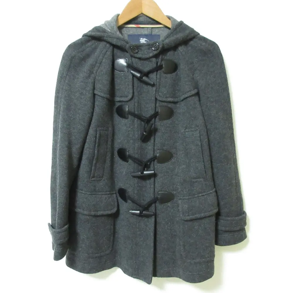 BURBERRY LONDON バーバリーロンドン ウール ダッフルコート サイズ38 グレー