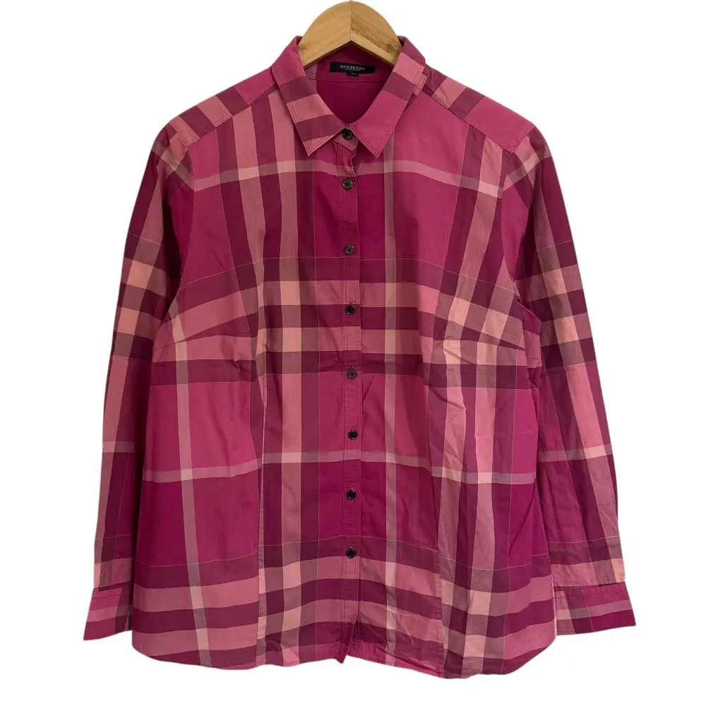 BURBERRY LONDON バーバリーロンドン ノバチェック 長袖シャツ サイズ46 ピンク