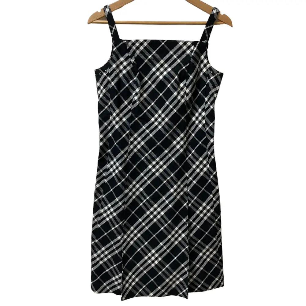 BURBERRY LONDON バーバリーロンドン チェック ワンピース サイズ40 ブラック×ホワイト