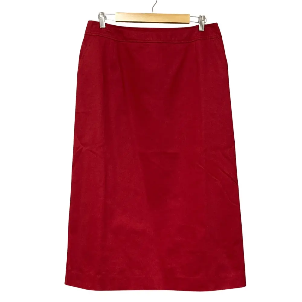 BURBERRY バーバリー ロングタイトスカート 大きいサイズ サイズ17 レッド