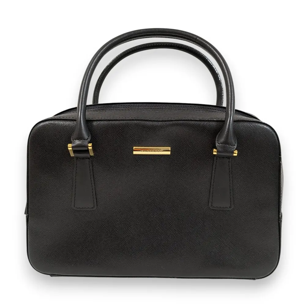 BURBERRY バーバリー レザー スクエアハンドバッグ ブラック