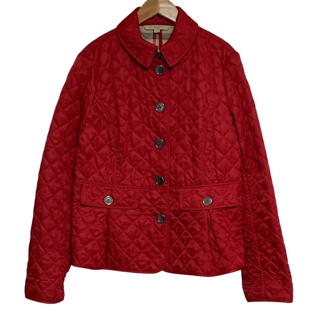 BURBERRY BRIT バーバリーブリット キルティングジャケット サイズL レッド