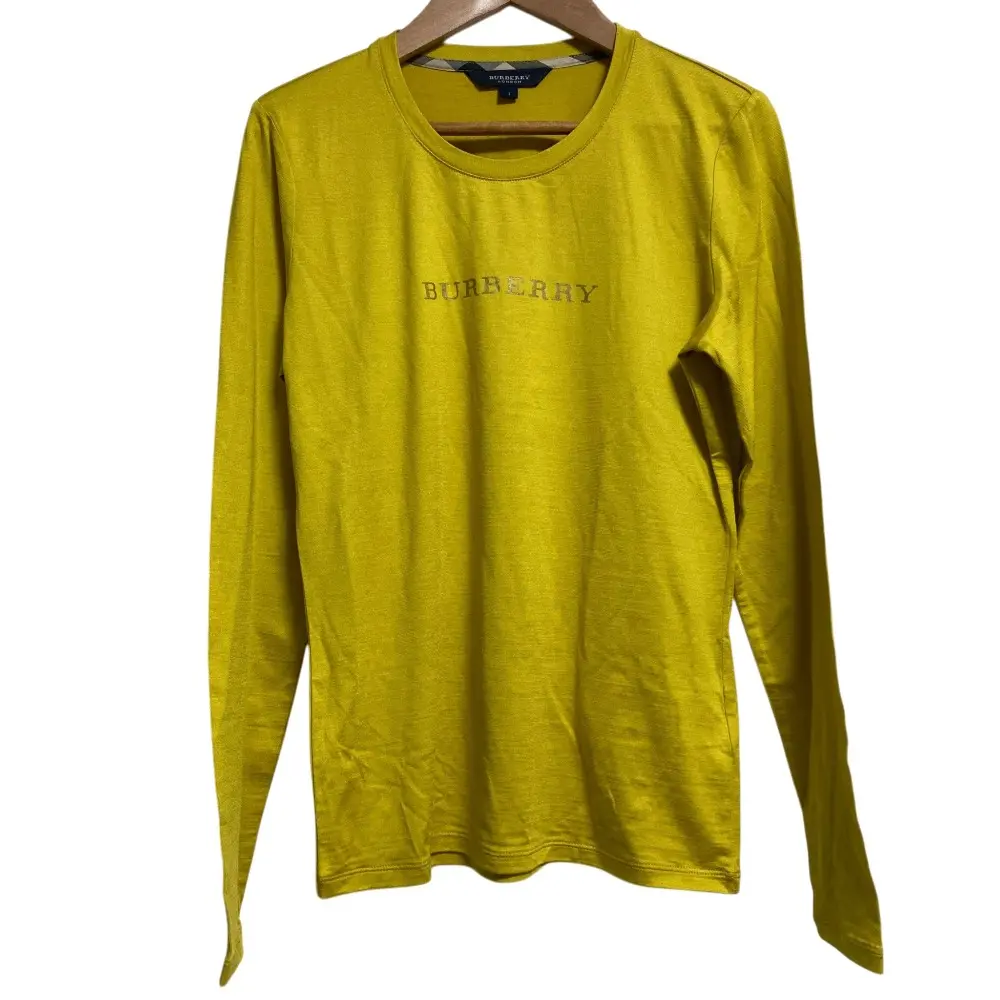 BURBERRY バーバリー シルク ロゴプリント ロングスリーブ カットソー Tシャツ サイズ1 イエローの買取実績【2025年12月買取】
