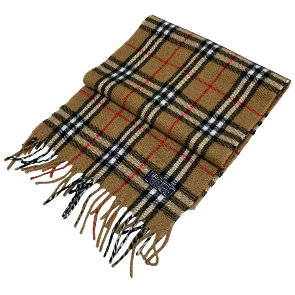 BURBERRY バーバリー ノバチェック ウール マフラー ストール ブラウン