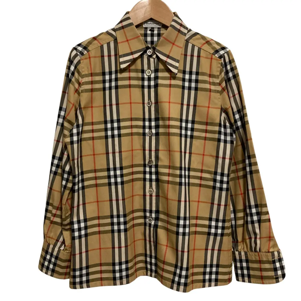 Burberrys' バーバリーズ ヴィンテージ ノバチェック柄 ロングスリーブ シャツ サイズM ベージュ