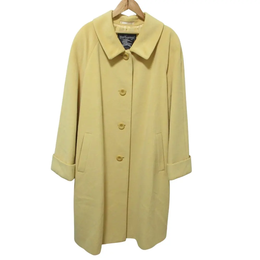 Burberrys  バーバリーズ ウール ステンカラーコート 大きいサイズ 15号 イエロー