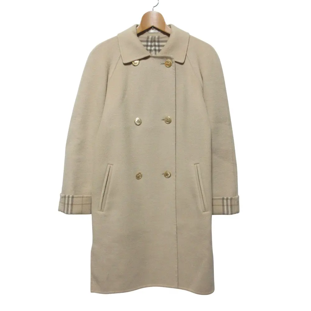 Burberrys バーバリーズ 裏地チェック カシミヤブレンド リバーコート 40 ベージュ