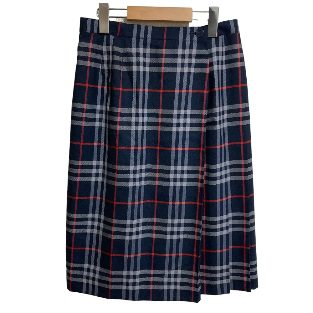 BURBERRY'S バーバリーズ ノバチェック柄 ラップスカート サイズ13 ネイビー