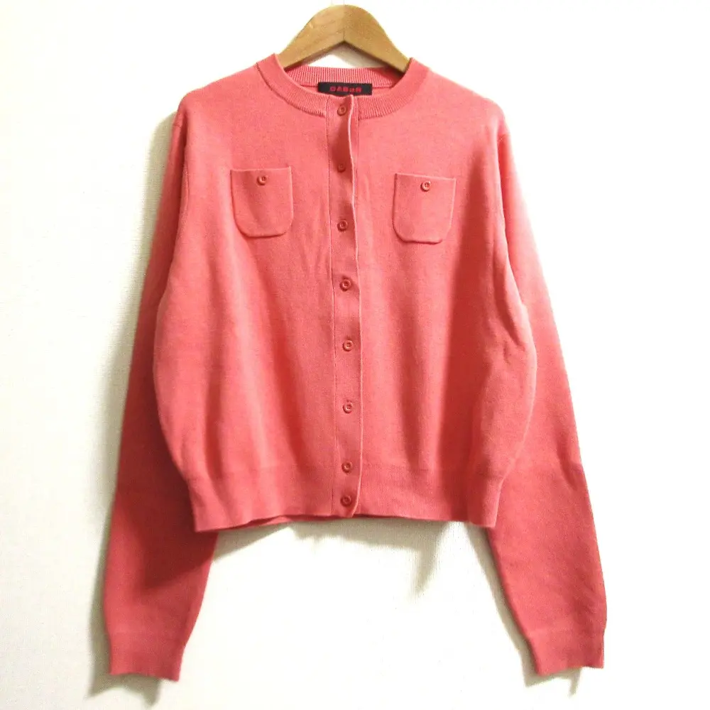 23AW CABaN TOMORROWLAND キャバン トゥモローランド コットンカシミヤ クルーネックカーディガン サイズS ピンク