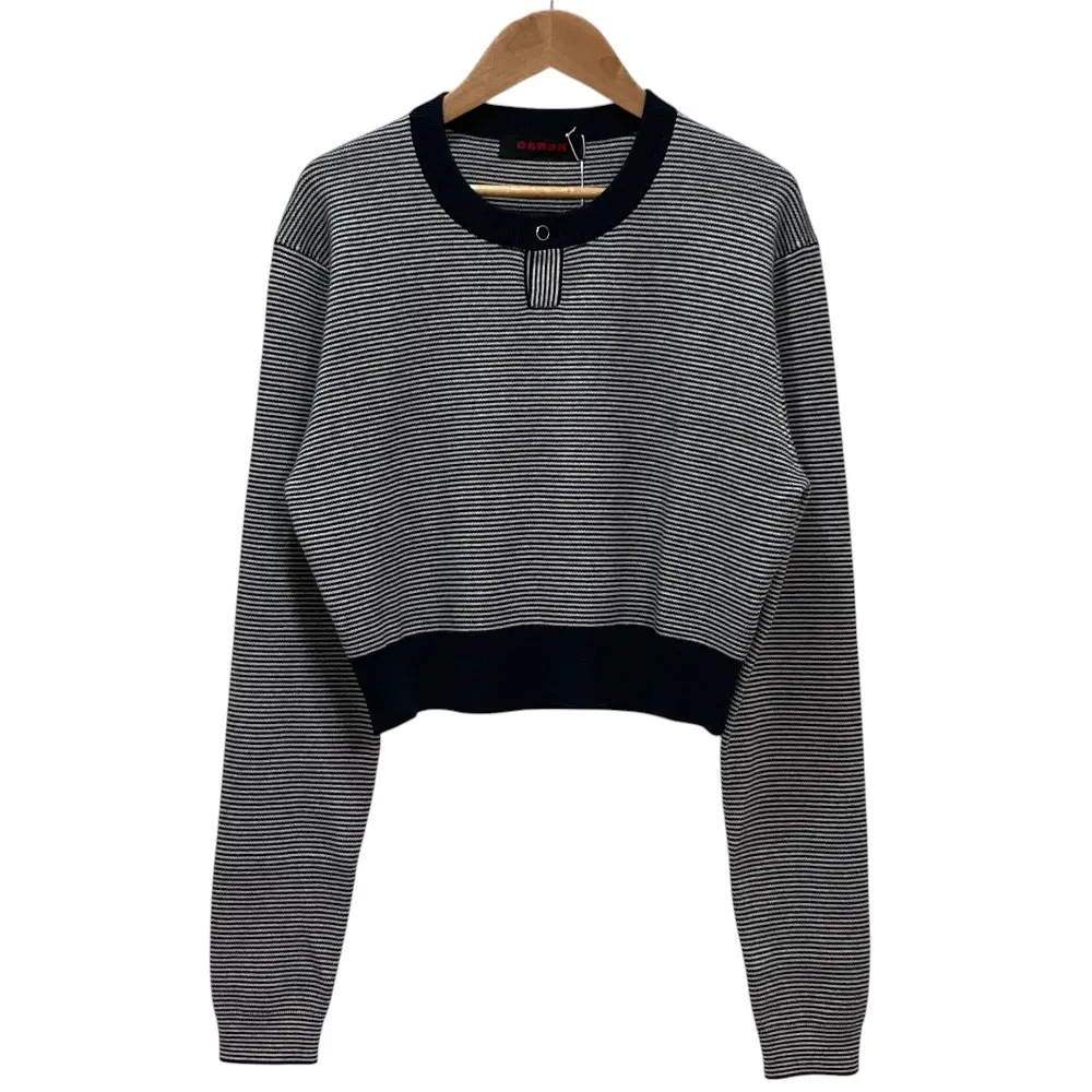 25AW CABaN キャバン コットンカシミヤ ヘンリーネッククロップドプルーバー ニットセーター 39-02-54-02011 サイズF ネイビー