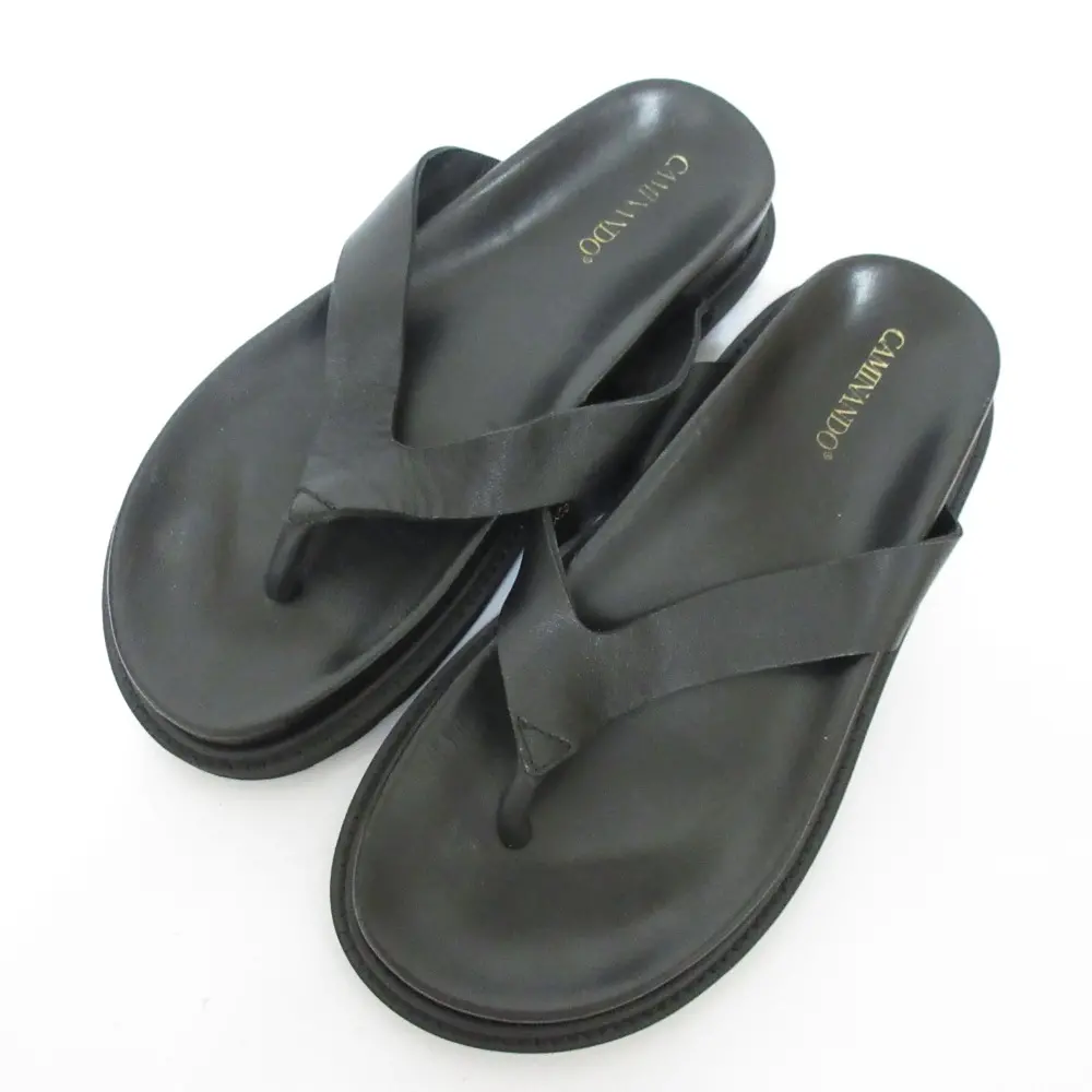 CAMINANDO カミナンド THONG SLIDES レザー トングサンダル 2216W サイズ8 約25cm ブラック