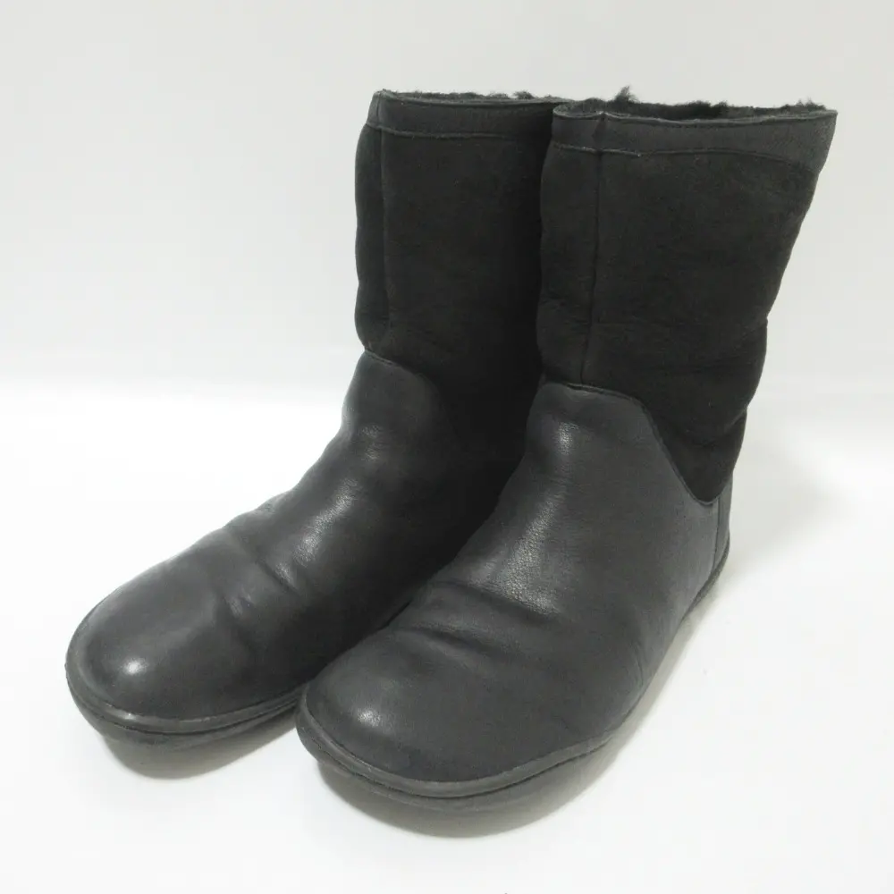 Camper カンペール Peu ペウ スムースレザー ヌバックコンビ ショートブーツ K400048 39 25cm相当 ブラック