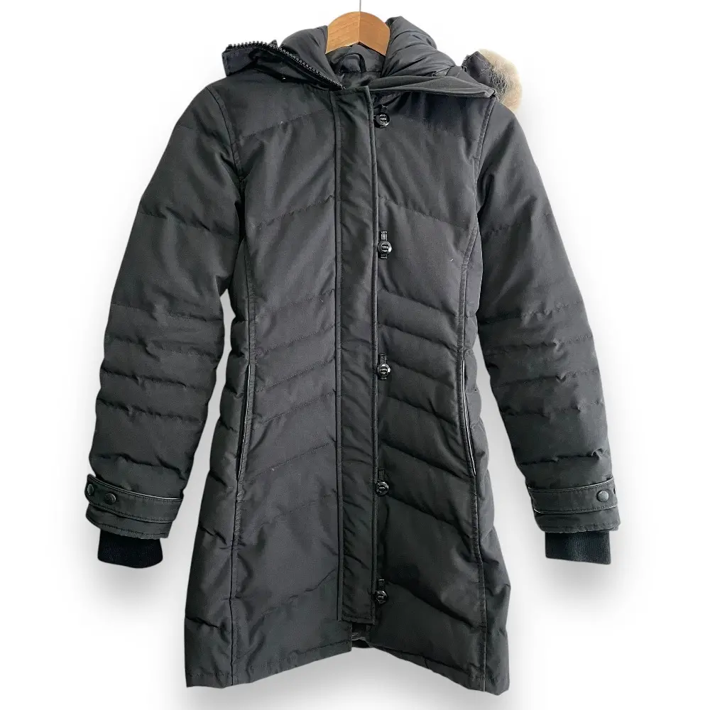 CANADA GOOSE カナダグース ブラックレーベル LORETTE ロレッタ コヨーテファー ダウンジャケット ダウンコート 2090LB XS ブラック