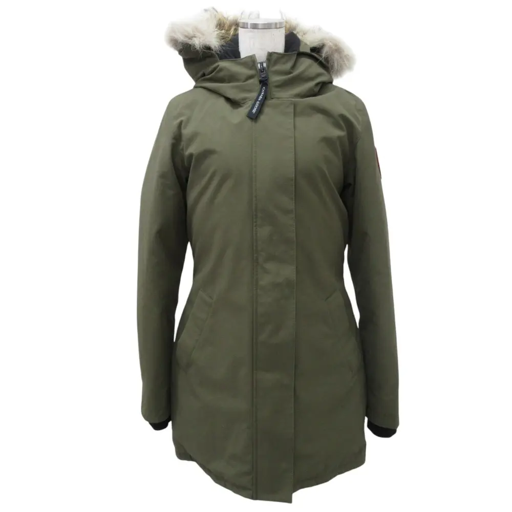 CANADA GOOSE カナダグース VICTORIA PARKA ヴィクトリアパーカー ダウンコート 3037L S カーキ