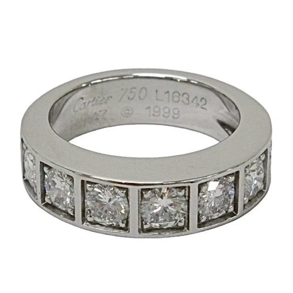 Cartier カルティエ テクトニック 750WG 7P ダイヤモンド リング 指輪 47 約7号 ホワイトゴールド