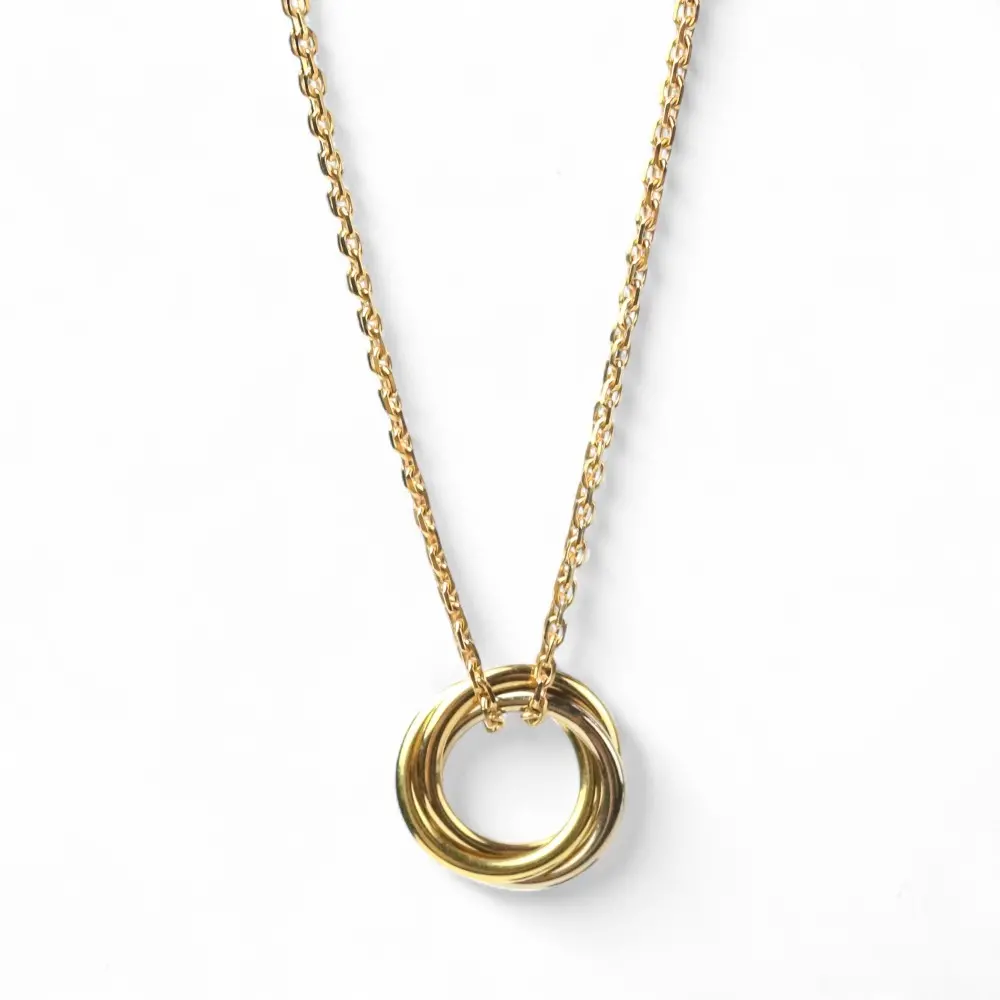 Cartier カルティエ スウィートトリニティ ネックレス K18YG K18WG K18PG ダブルチェーン スリーカラー ゴールドの買取実績【2025年3月買取】