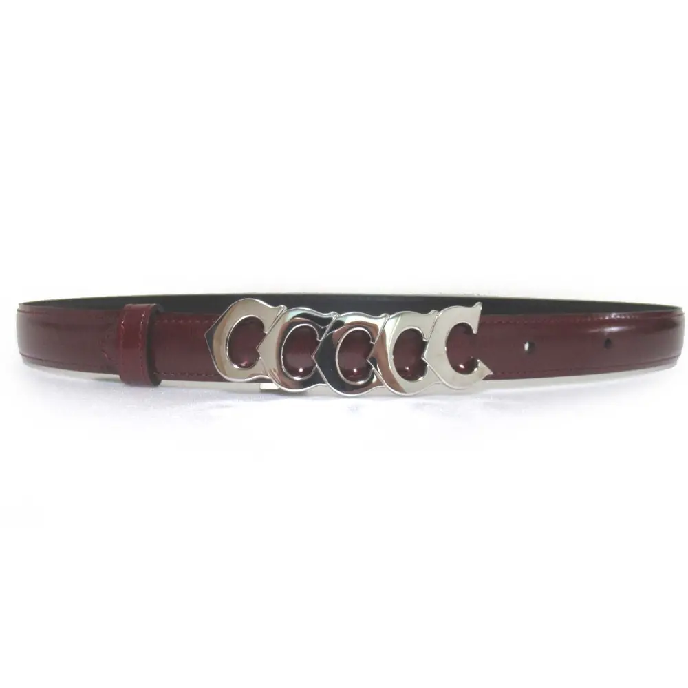 Cartier カルティエ 5連ロゴバックル ギボシタイプ レザー ベルト ボルドー×シルバー金具の買取実績【2025年5月買取】