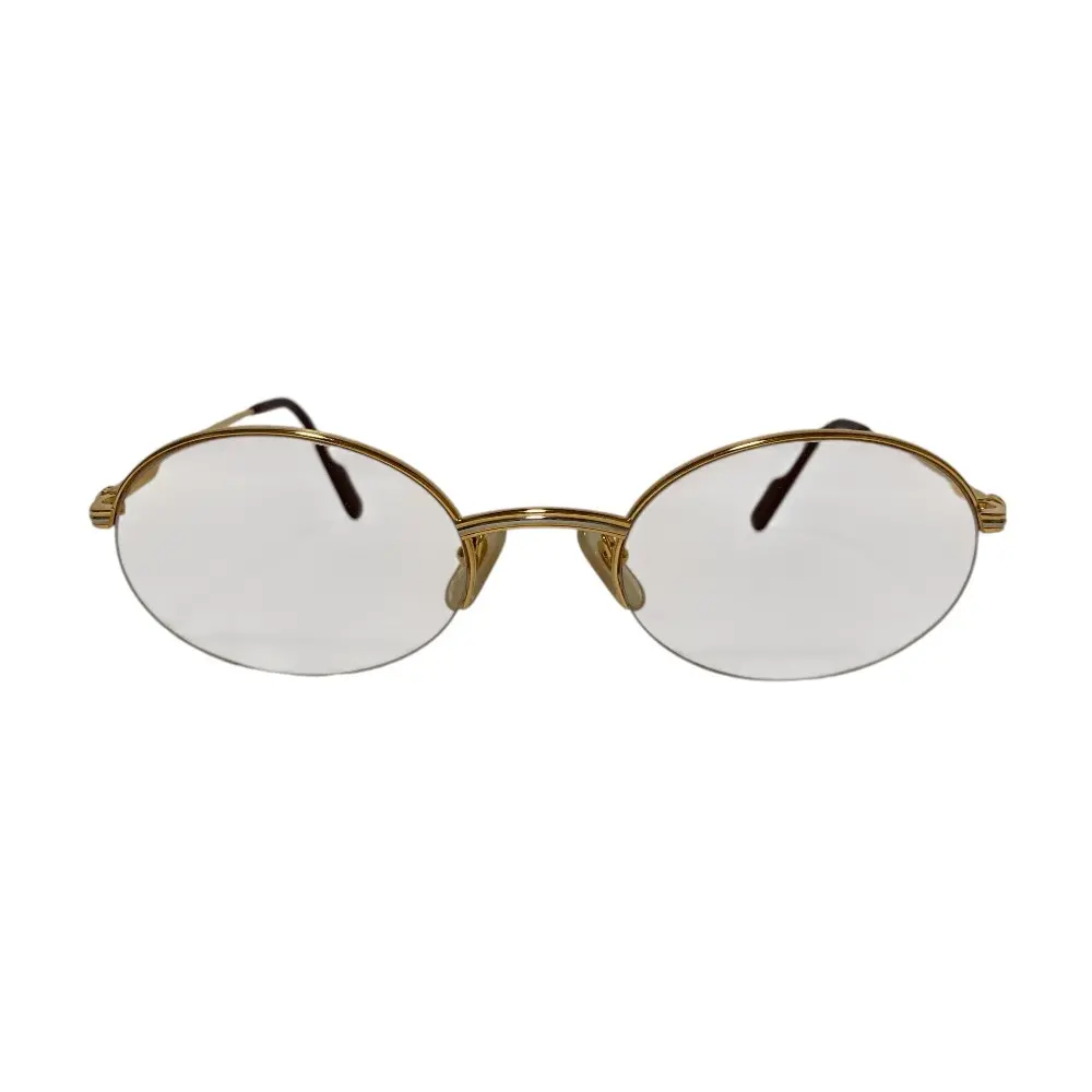 Cartier カルティエ トリニティ ハーフリム メガネ 53□22-140 ゴールドカラー
