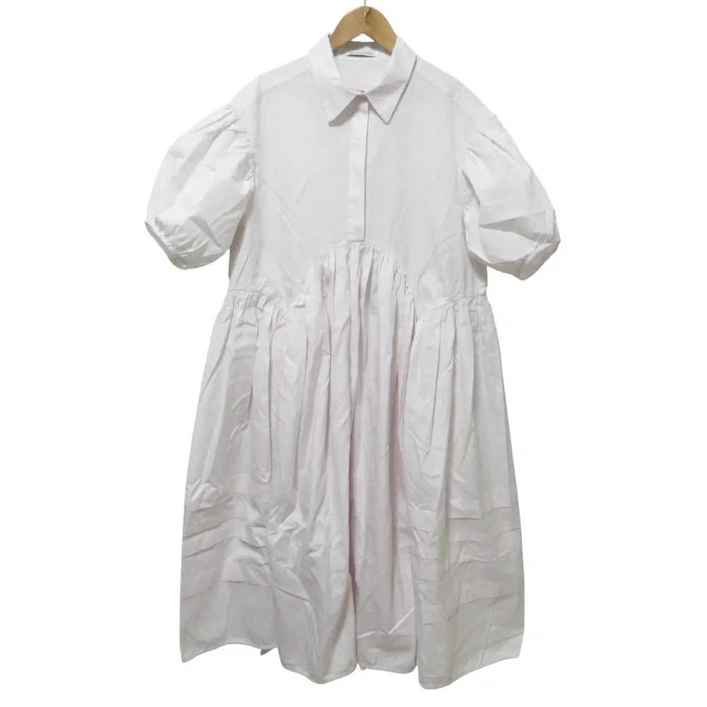 クリーニング済 Cecilie Bahnsen セシリーバンセン MARGO DRESS 半袖 ロング ワンピース 10 ピンク