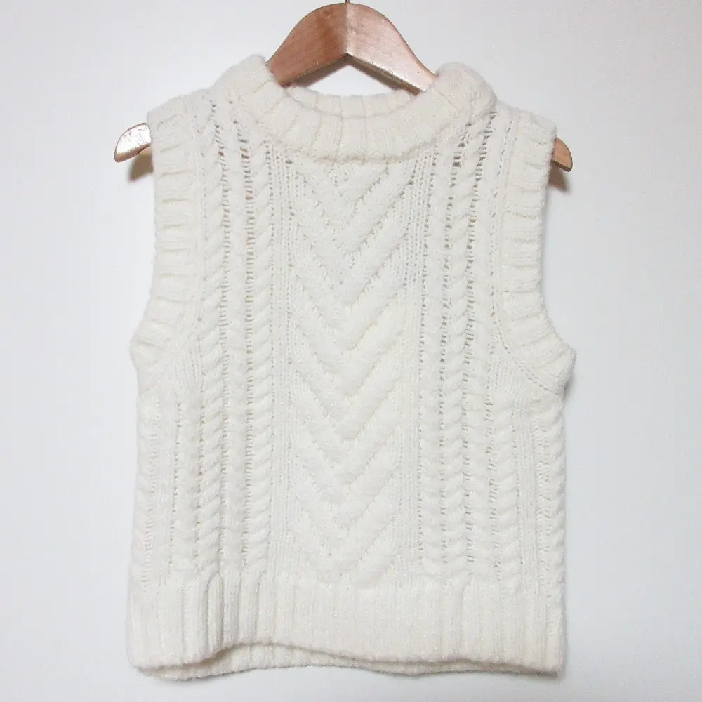CECILIE BAHNSEN セシリーバンセン MADELYN VEST ケーブルニット ジレ サイズXS/S アイボリー 