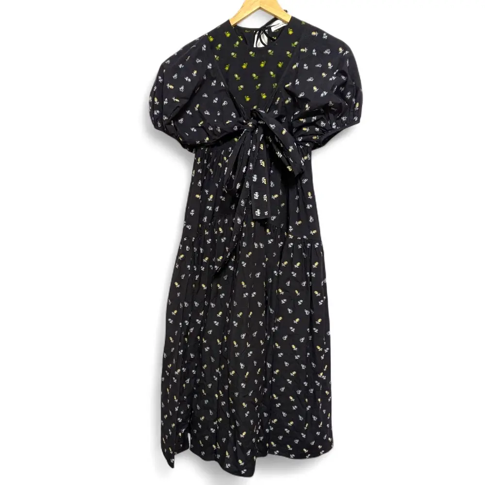 CECILIE BAHNSEN セシリーバンセン Anna Dress フラワージャガードドレス ワンピース UK8 US4 ブラック