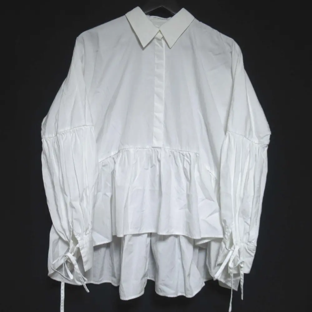 23SS CECILIE BAHNSEN セシリーバンセン ANDREA SHIRTS フレア シャツ ブラウス EDI-0006 サイズUS4 ホワイト