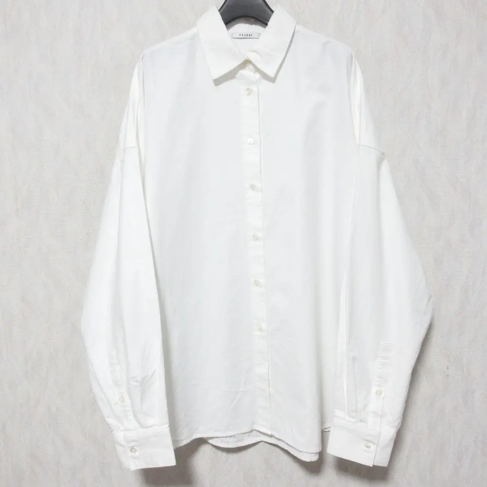 23SS CELERI セルリ ロングスリーブ ワイドシャツ オーバーサイズ ホワイト